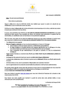 COVID-19 - Plan de Continuité d'Activité : 20/03/2020 1